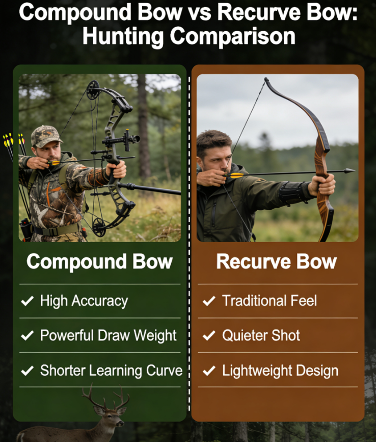 compound bow and recurve