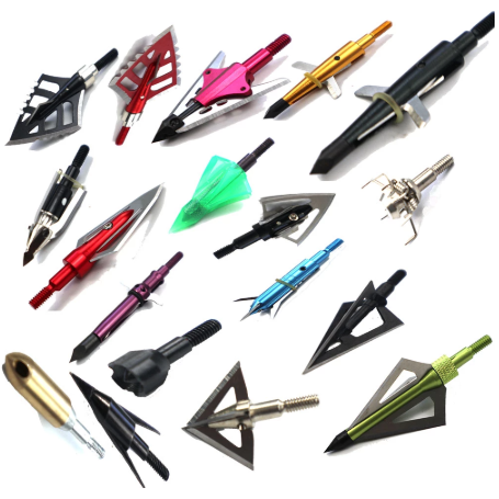 different kinds of arrowheads or broadheads
